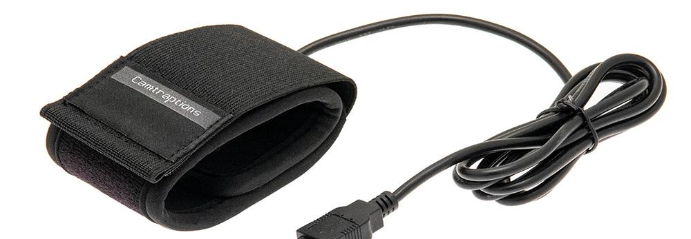 Bande chauffante pour objectif avec fermeture velcro et câble USB